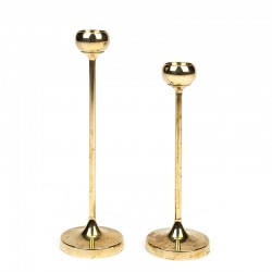 Set of 2 vintage high brass candlesticks