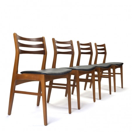 Set van 4 vintage Deense stoelen uit de Faldsled Møbelfabrik