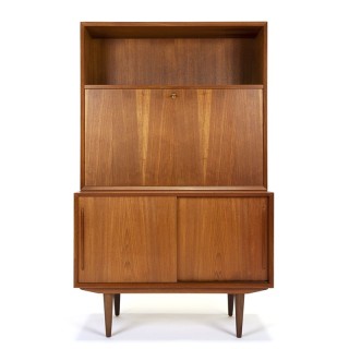 High model Danish teak vintage secretary from the sixties