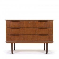 Vintage wide model Danish teak chest of drawers