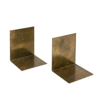 Groot model messing boekensteunen vintage set van 2