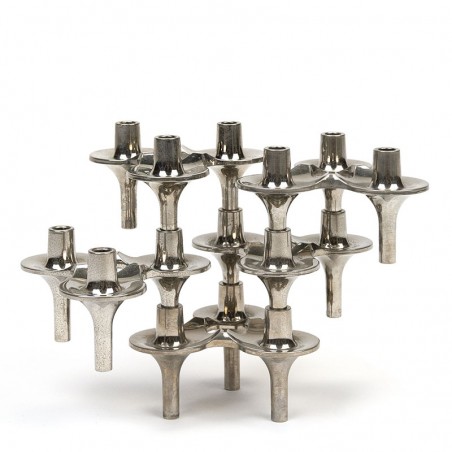 Set of 5 vintage Orion stackable candle holders design F. Nagel