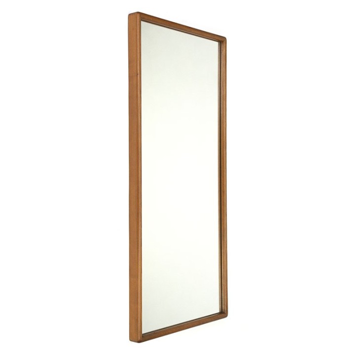 Large model vintage Danish mirror with a thick edge