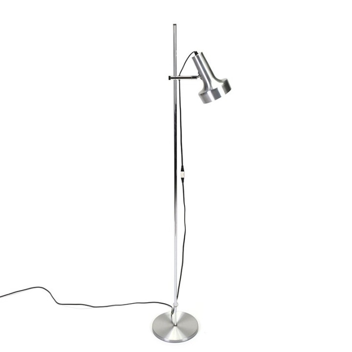 Aluminium vintage Deense vloerlamp