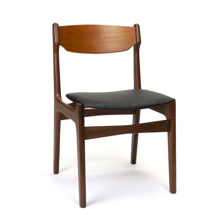 Teakhouten eettafel stoel vintage Deens model