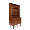 Danish teak vintage bookcase with drawers