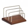 Teak met chromen vintage brievenhouder uit Denemarken