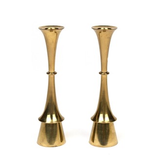 Set of 2 vintage brass Hyslop candlesticks