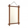 Small Danish vintage mirror with teak edge