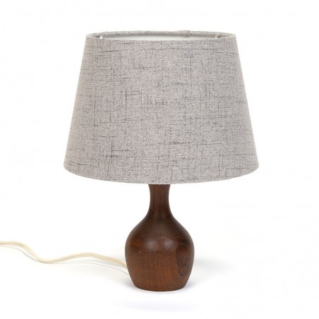 Small Danish vintage table lamp with gray shade