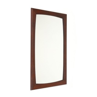 Small model vintage Danish mirror with dark frame