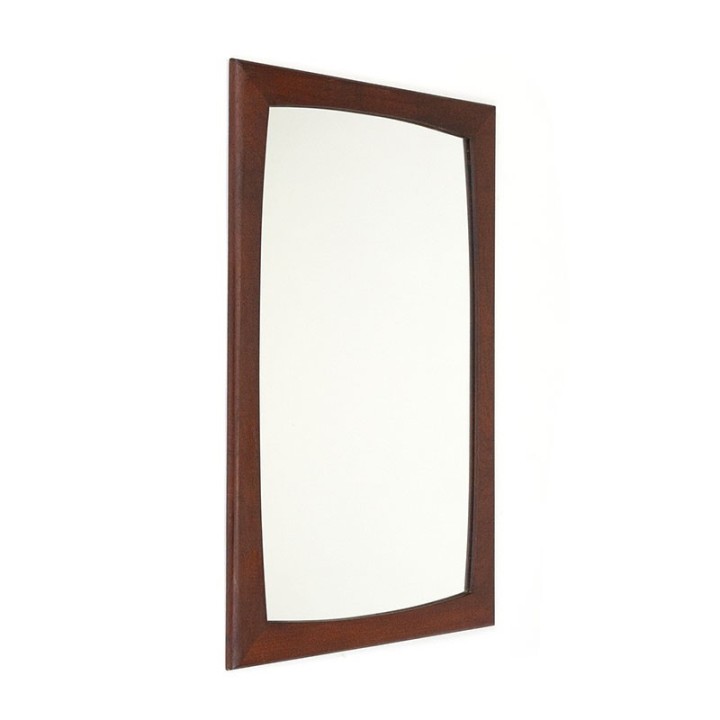 Small model vintage Danish mirror with dark frame