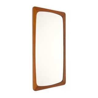 Vintage Danish mirror with teak frame