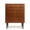 Danish Mid-Century vintage chest of drawers in teak