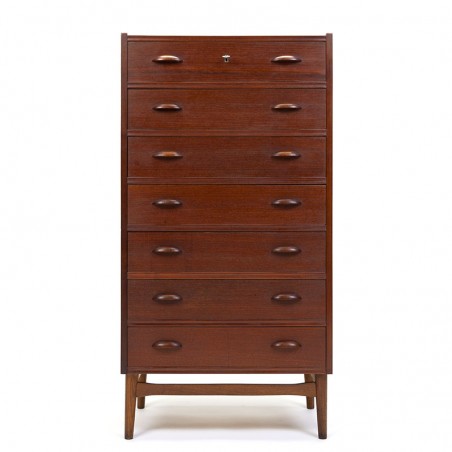 Danish vintage chest of drawers with 7 drawers in teak