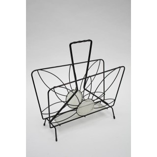 Magazine holder with flower - Retro Studio