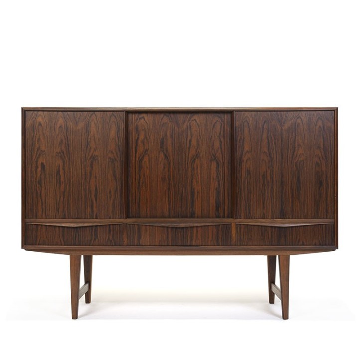 Rosewood wooden vintage sideboard design E.W. Bach