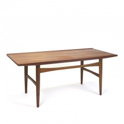 Teak Danish vintage coffee table with raised edge
