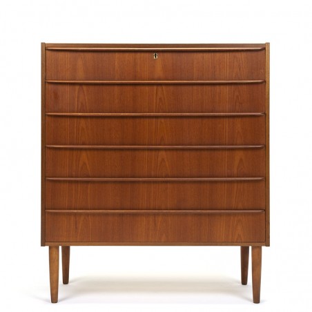 Danish vintage chest of drawers in teak 6 drawers