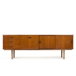 Long low vintage sideboard in teak