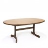 Teak oval model vintage extendable dining table