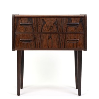 Rosewood wooden vintage small chest of drawers