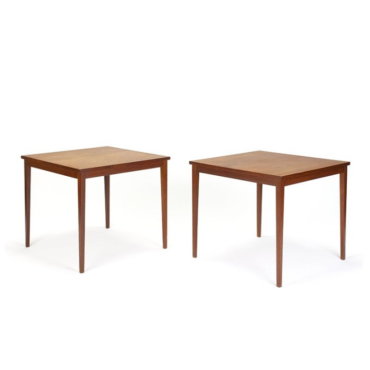 Set of 2 teak Danish vintage side tables