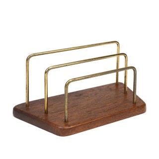 Teak vintage Danish letter holder
