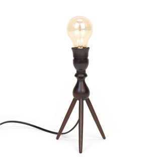 Danish vintage 3-legged table lamp in teak
