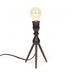 Danish vintage 3-legged table lamp in teak
