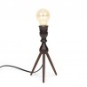 Deens vintage 3-poot tafellampje in teak