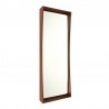 Stylish Danish vintage mirror with teak edge