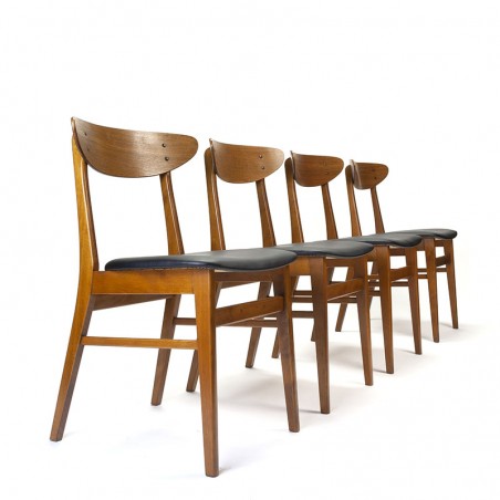 Deense vintage set van 4 Farstrup model 210 stoelen