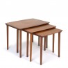 Danish teak vintage set of nesting tables