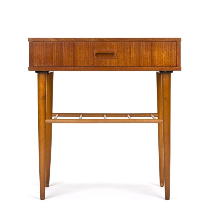 Vintage klein kastje met lade en latjes