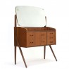 Danish vintage dressing table in teak with large mirror