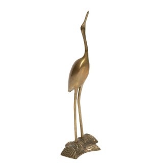 Vintage decoratieve kraanvogel op boomstam in messing