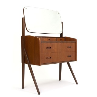 Small model Danish vintage dressing table in teak