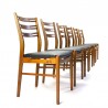 Danish set of 6 Mid-Century Farstrup dining table chairs
