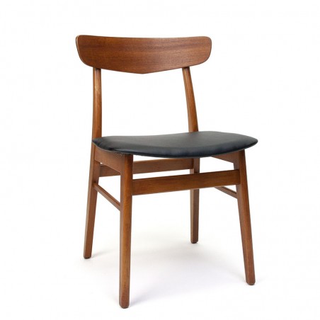 Teak Danish vintage dining table chair marked