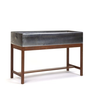 Danish vintage planter with teak base