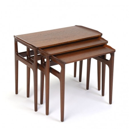 Danish vintage design nesting tables in teak