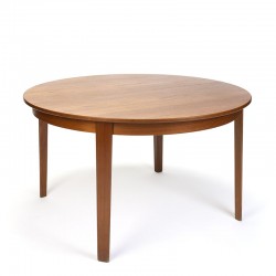 Round extendable vintage Omann Jun model 55 dining table