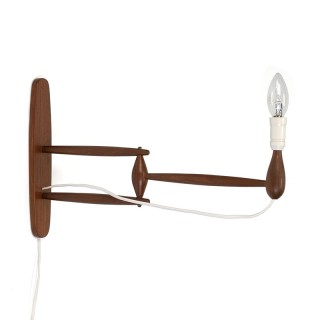 Teakhouten vintage Scandinavische wandlamp
