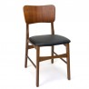 Danish vintage dining table chair with large backrest