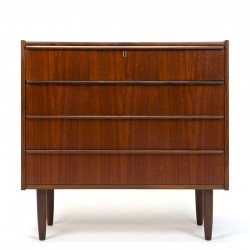 Teak dresser with 4 drawers Danish vintage design