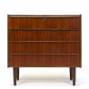 Teak dresser with 4 drawers Danish vintage design