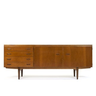 Vintage teakhouten dressoir laag model