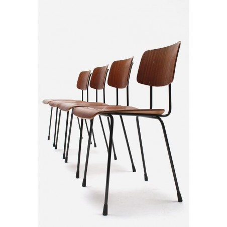 Set of 4 Gispen chairs by Cordemeyer