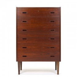High vintage Danish teak chest of drawers